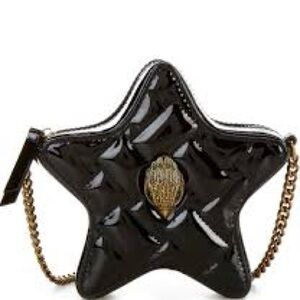 Kurt Geiger Black Star Bag with Gold Chain